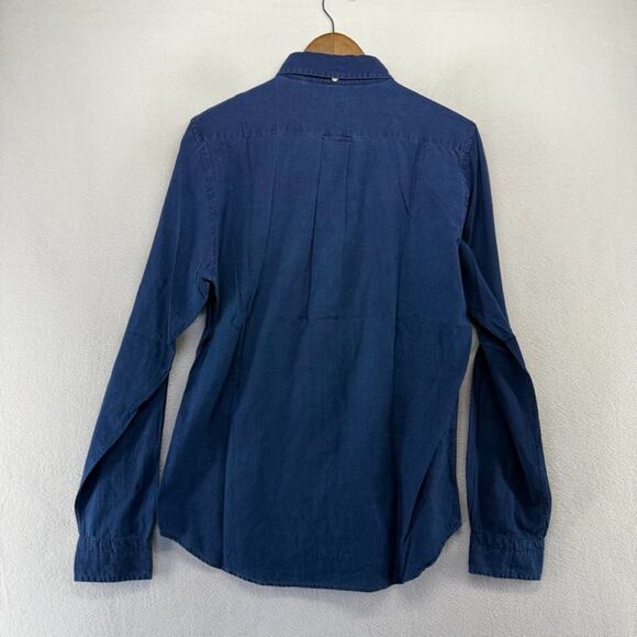 Gant Oxford Shirt Men's Medium Blue Indigo The Hugger New Haven Retro Preppy - Picture 9 of 12